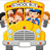 school bus of kids kingdom in pimpri